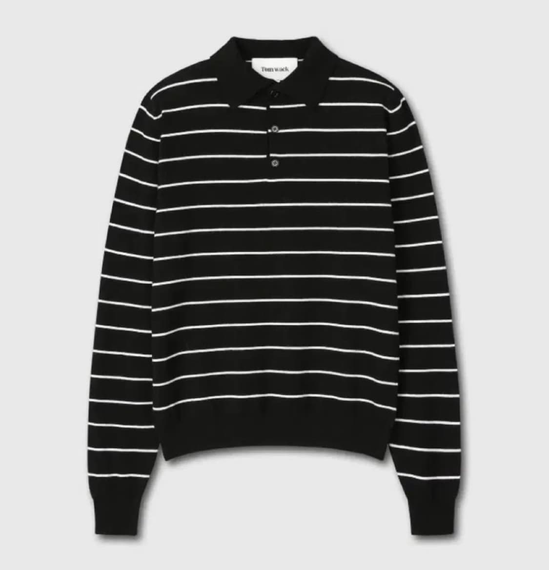 토니웰 파인 울 스트라이프 카라 니트 상품이미지1
