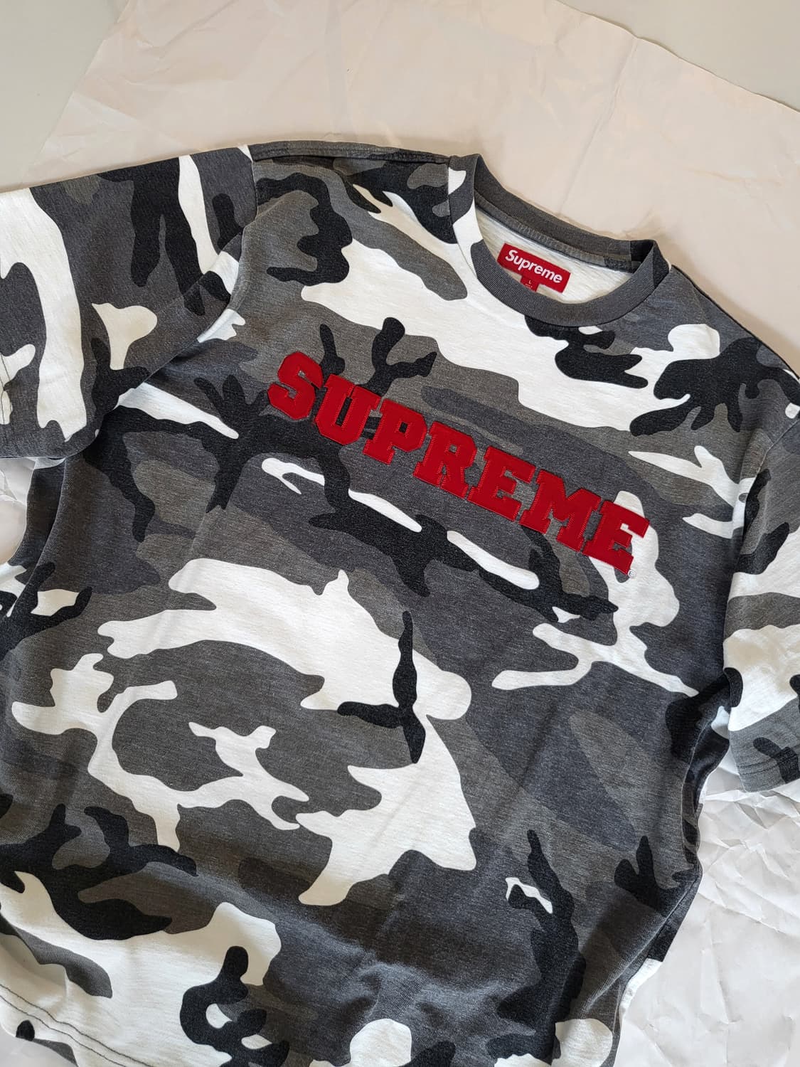 슈프림 컬리지에이트 숏슬리브 탑 스노우 카모  상품이미지3