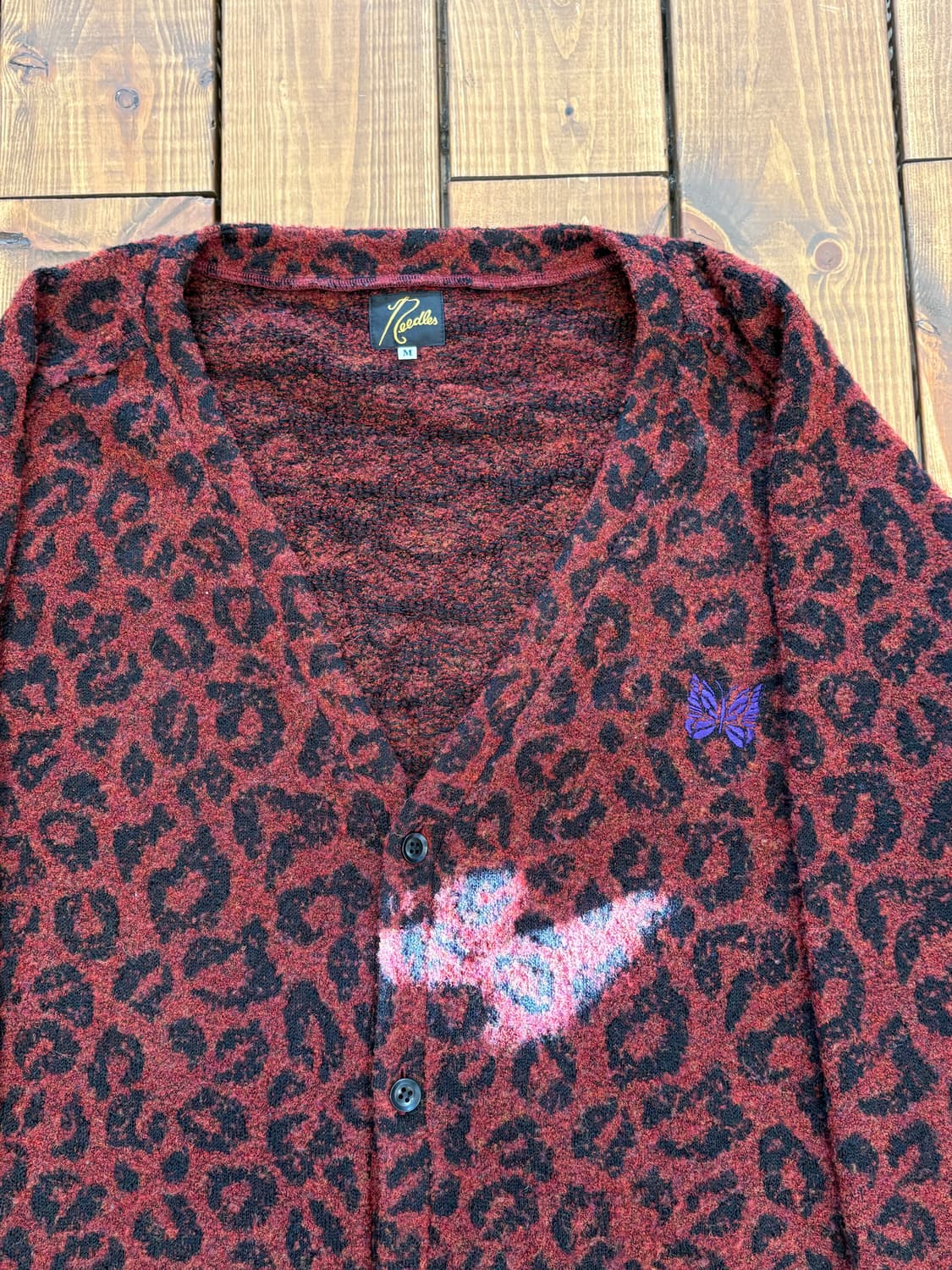 니들스 호피 부클 가디건 상품이미지7