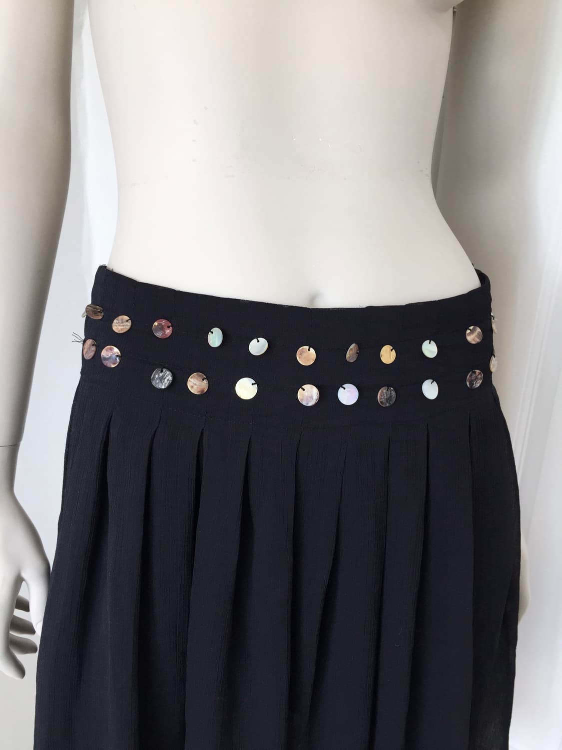 Paris Brand Shell button Pleats skirt 상품이미지7