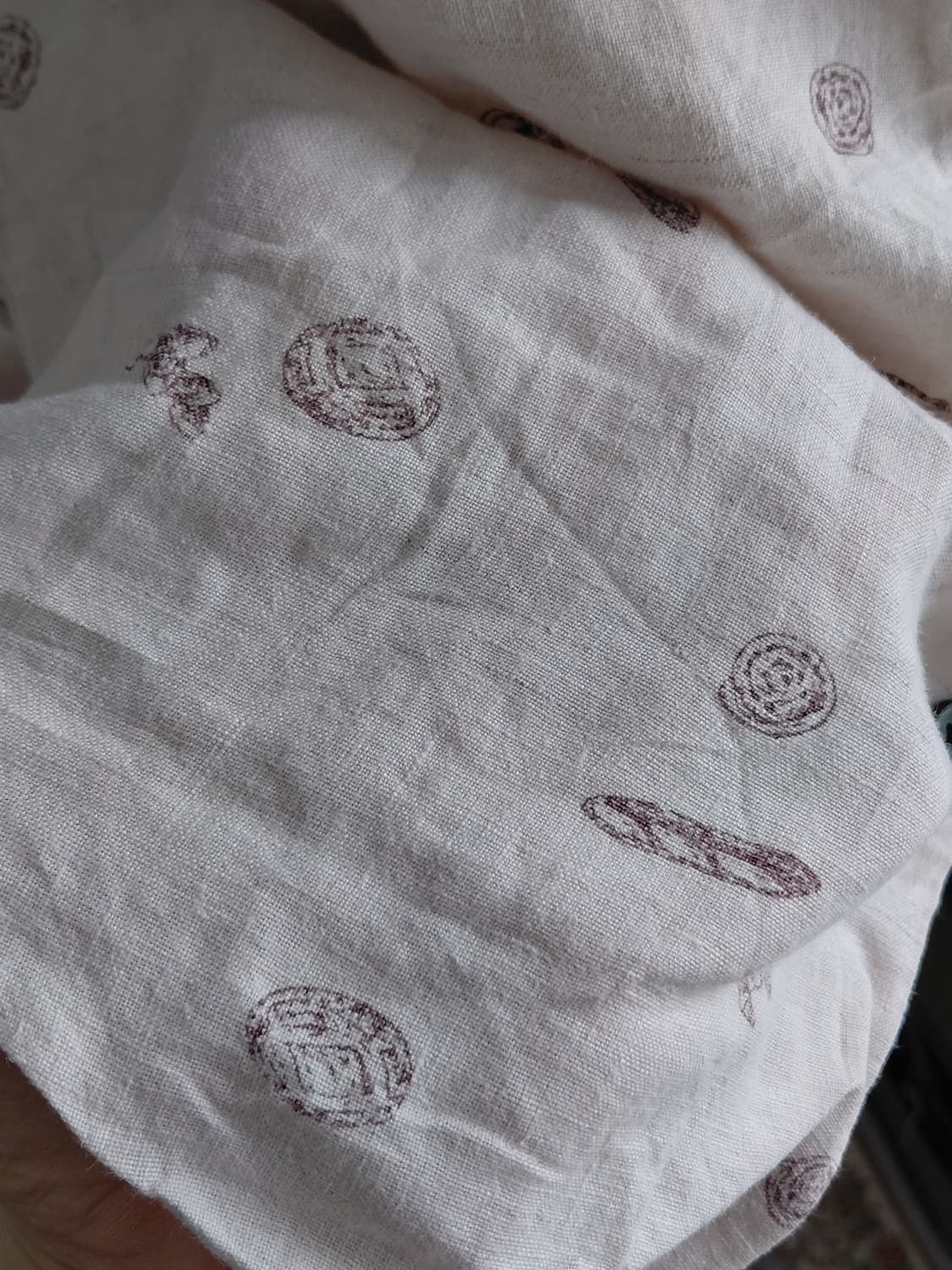 [일본빈티지] 아이보리 패턴 롱 슬리브 셔츠 마100 셔츠 상품이미지2