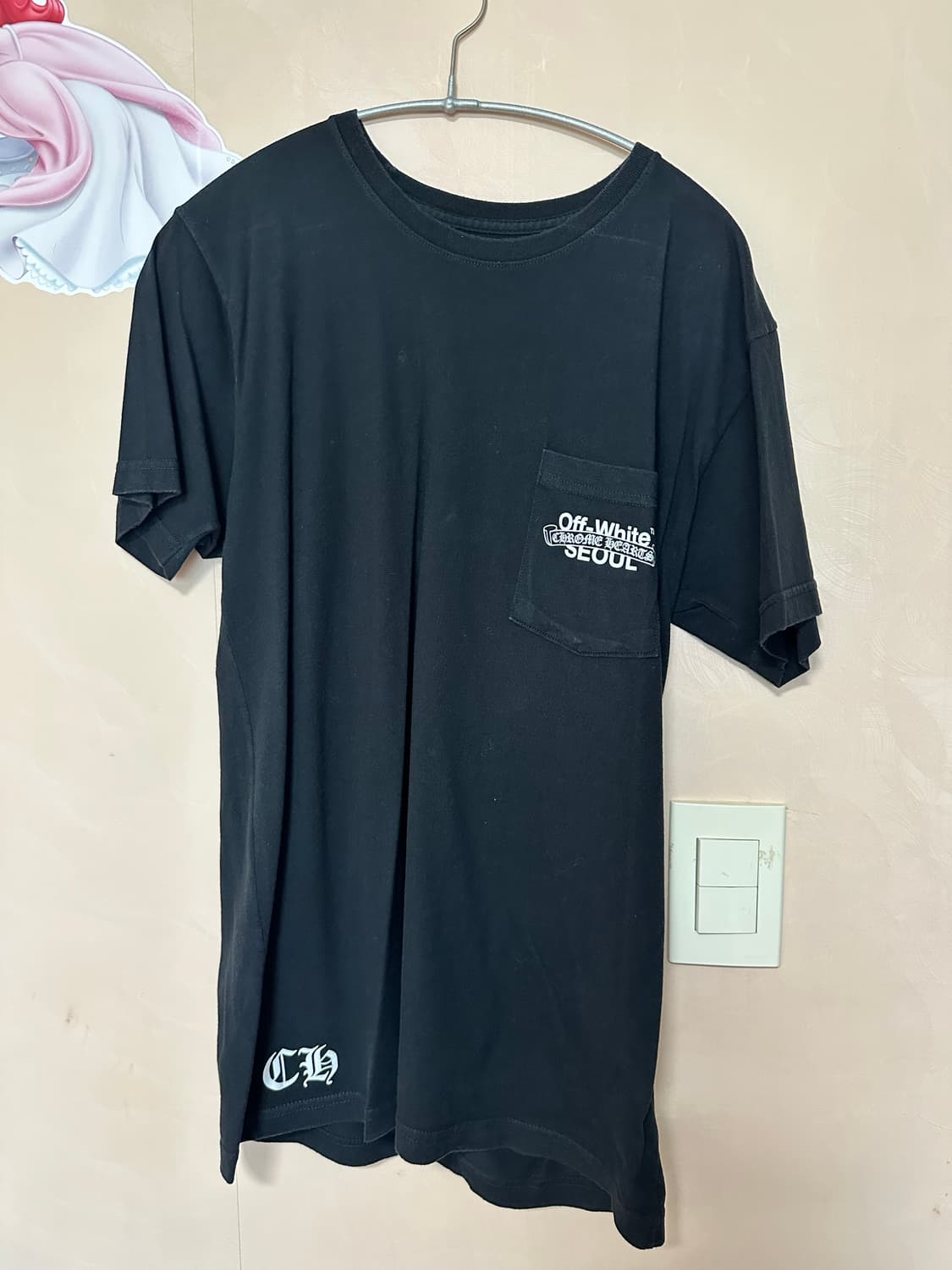 한글택) M) 크롬하츠 x 오프화이트 서울 반팔 상품이미지1