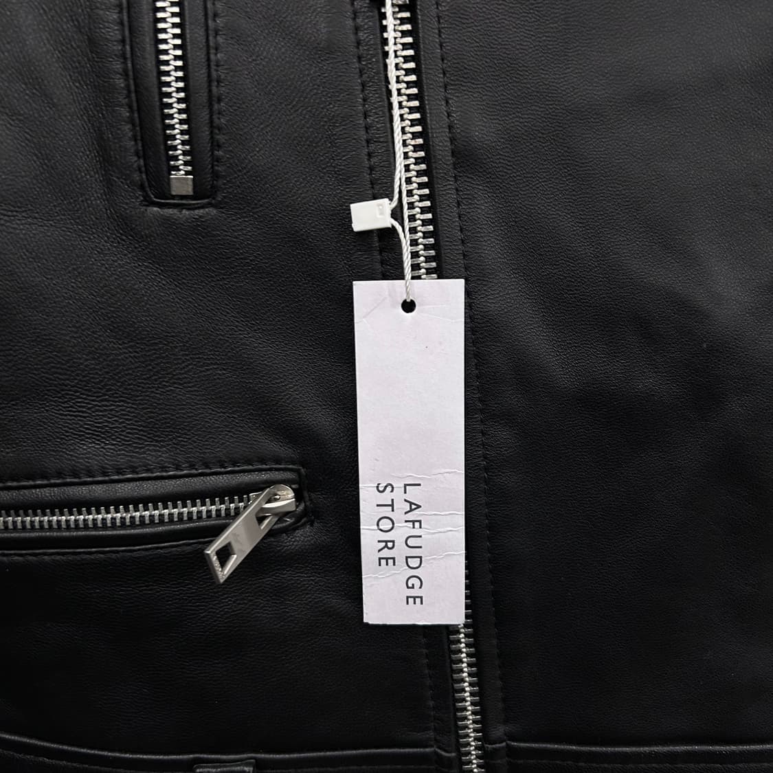 라퍼지스토어 비건레더 이너퀼팅 라이더 자켓 상품이미지3