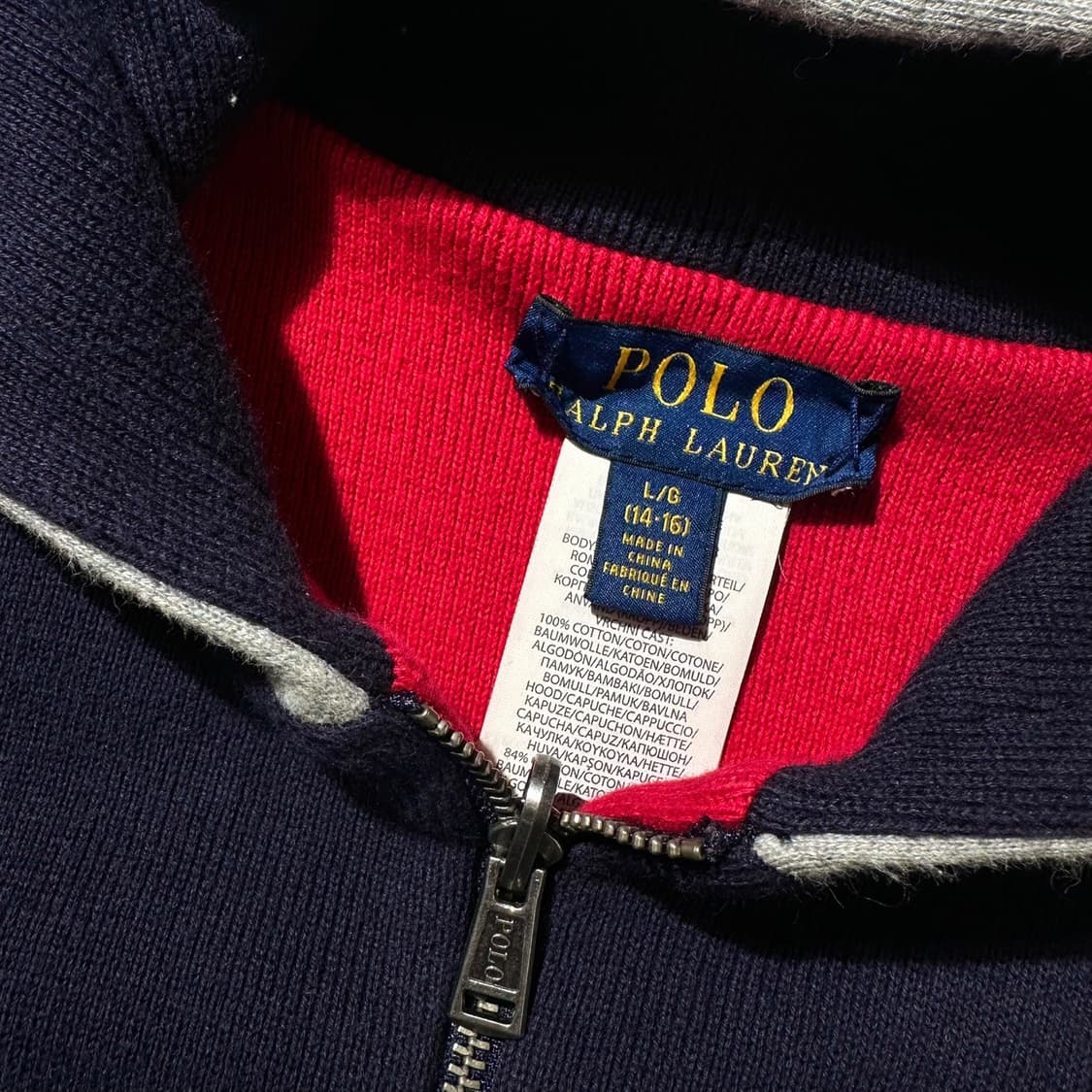폴로 랄프로렌 리버시블 레터맨 니트 후드집업 상품이미지6