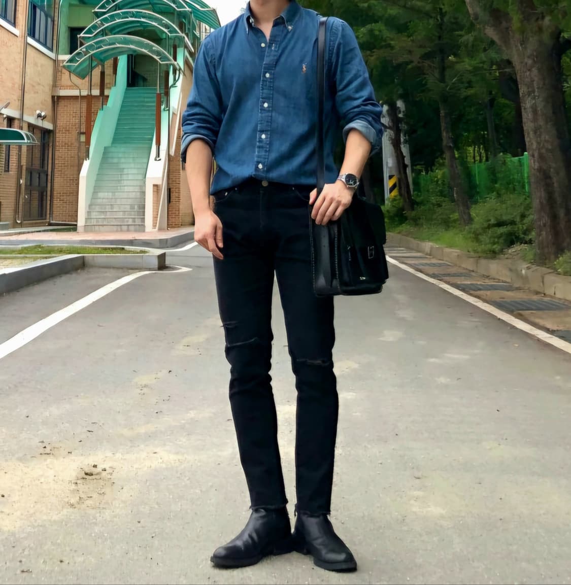 폴로 랄프로렌 중청 데님 셔츠 XL사이즈 새상품 상품이미지7