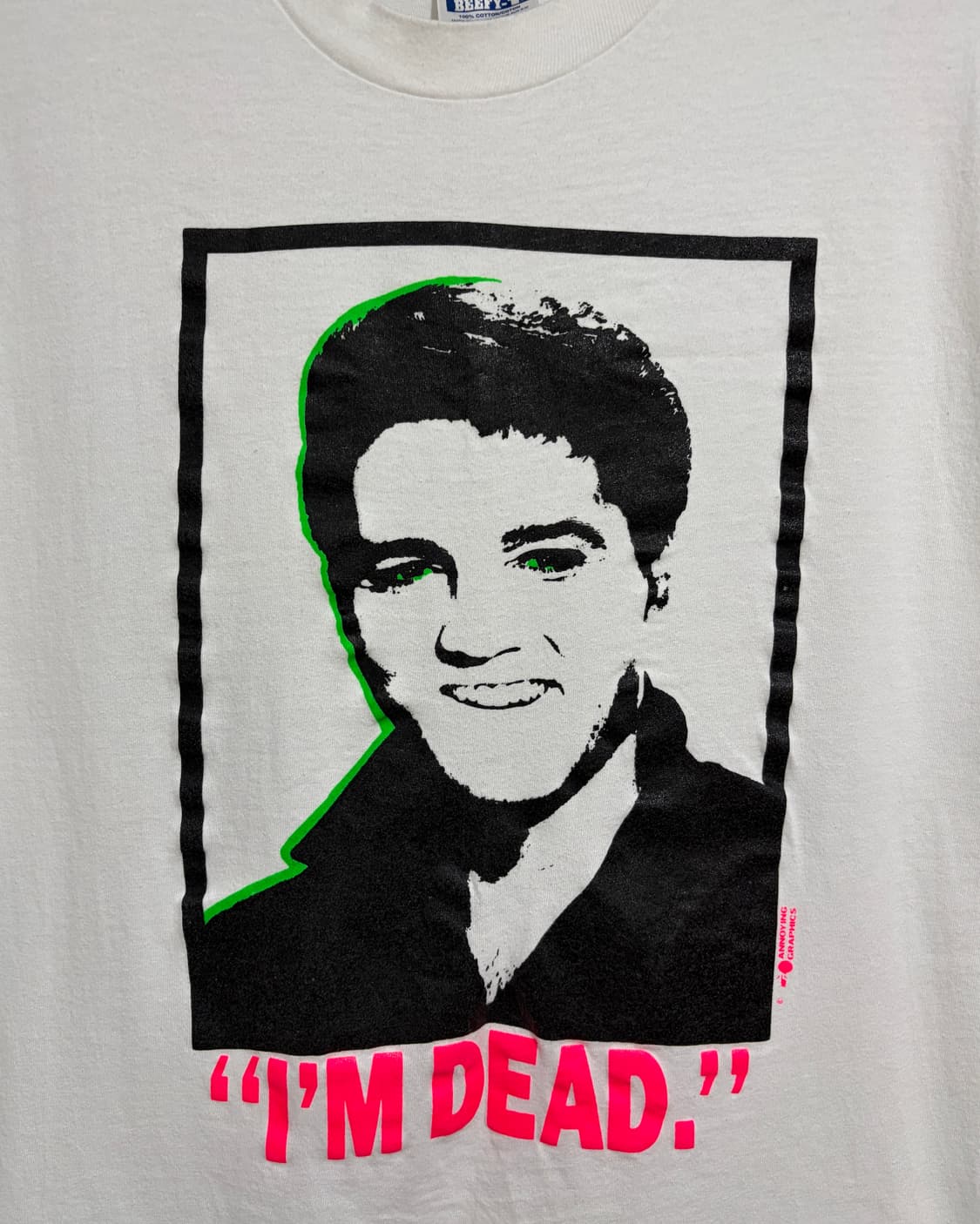 빈티지 90s Elvis Presley Pop Art 엘비스 밴드티 상품이미지2