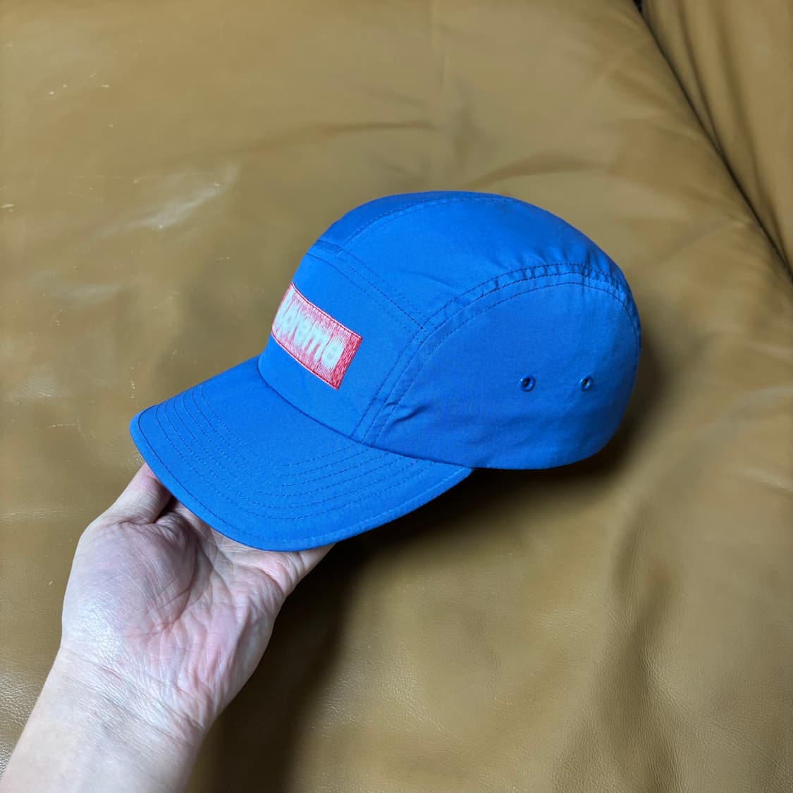 슈프림 캠프캡 모자 박스로고 리버스 라벨 로얄 상품이미지4