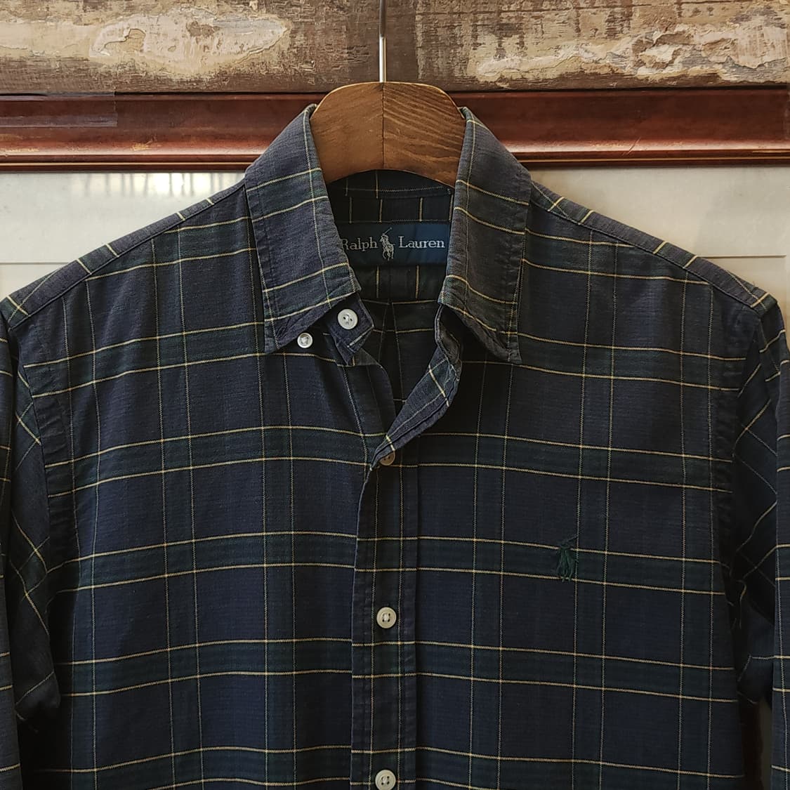 90s 폴로 체크셔츠 폴로 블랙와치 옥스포드 체크셔츠 XS 상품이미지4