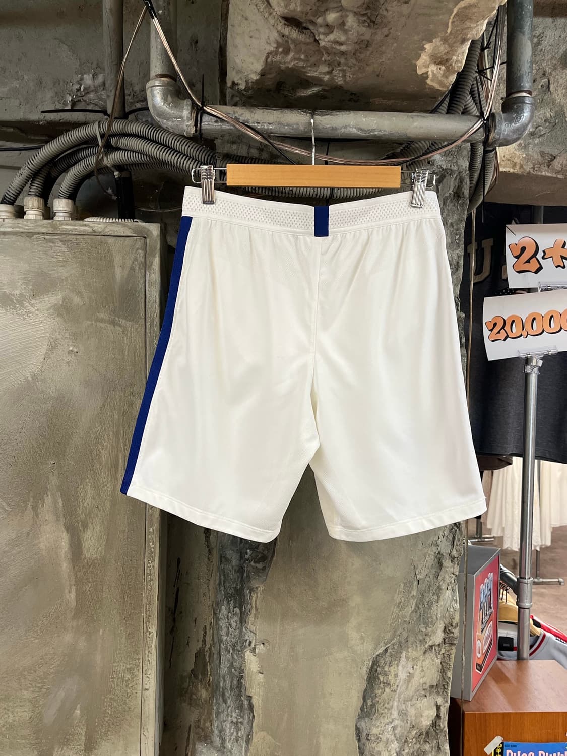 니이키 국대 선수 지급용 하프 팬츠 화이트 M #csz4071  상품이미지2