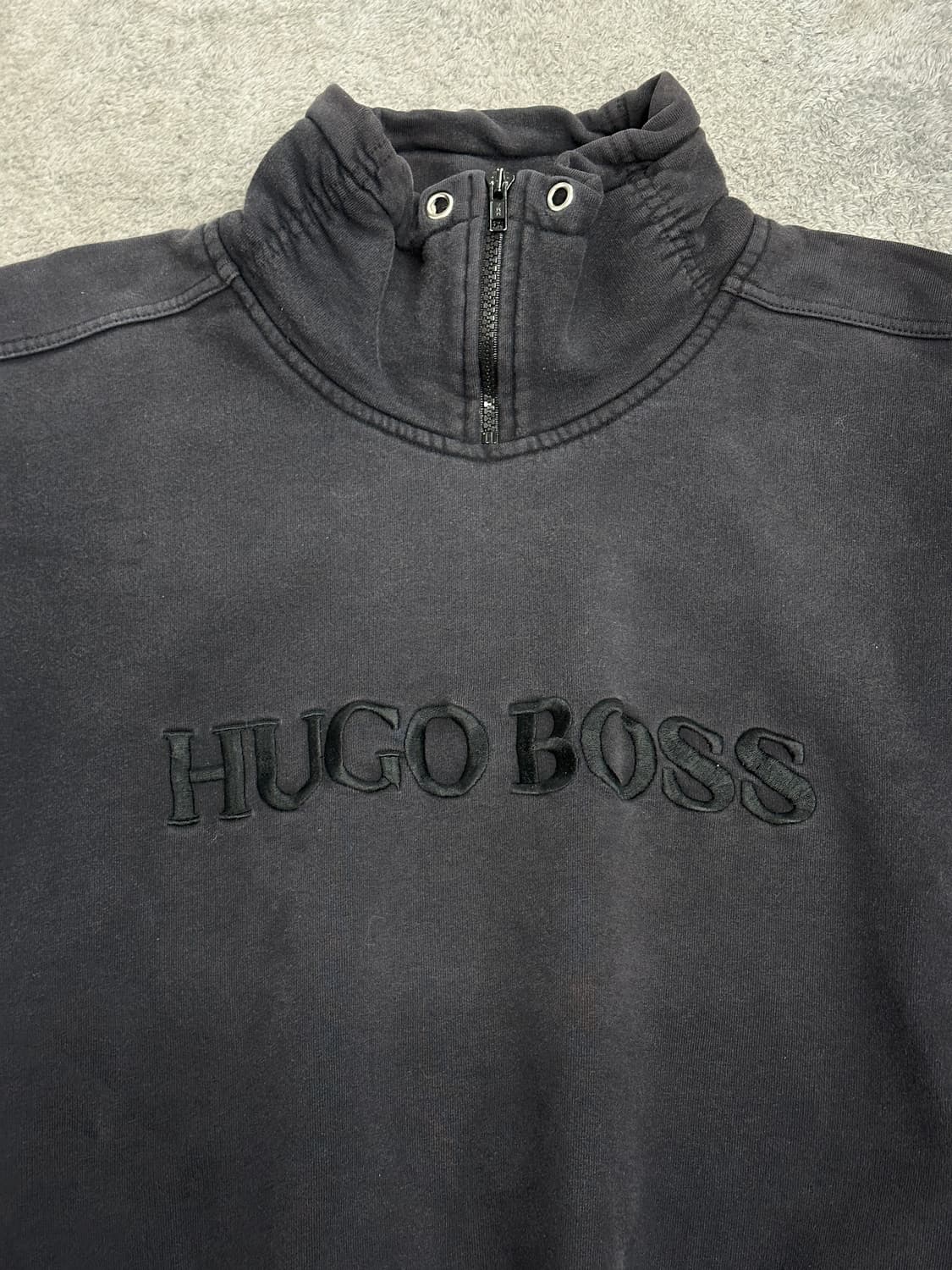 80s HUGO BOSS 풀집업 스웻셔츠 L 상품이미지4