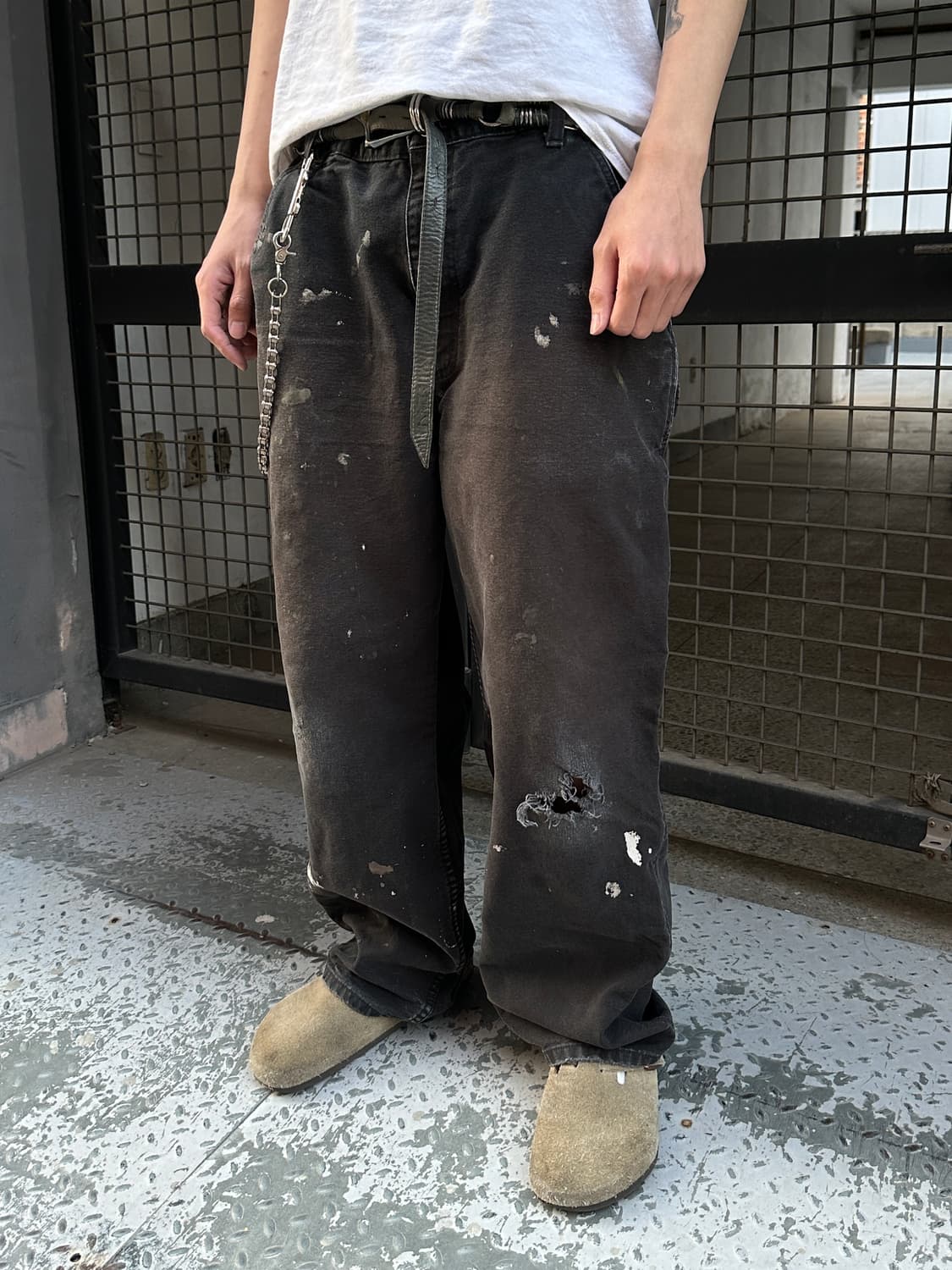 OG 칼하트 싱글니 워크 팬츠 하드 페이딩 칼하트 더블니 상품이미지3