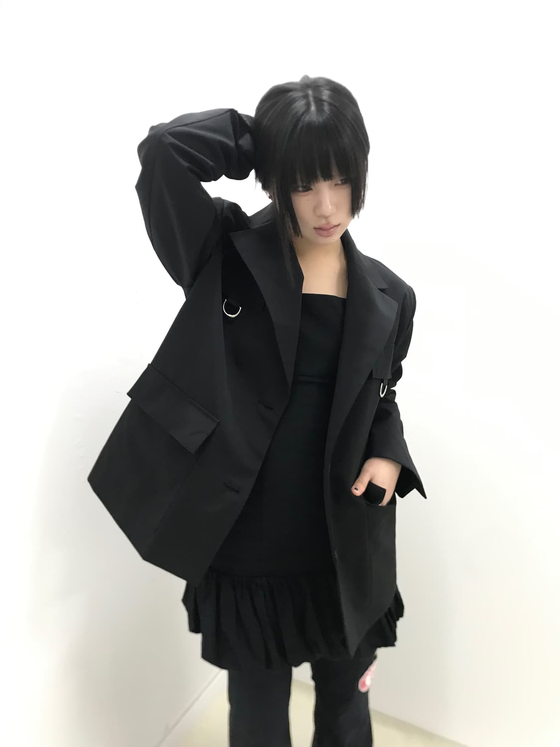 Sliver buckle point boxy nylon jacket 상품이미지5
