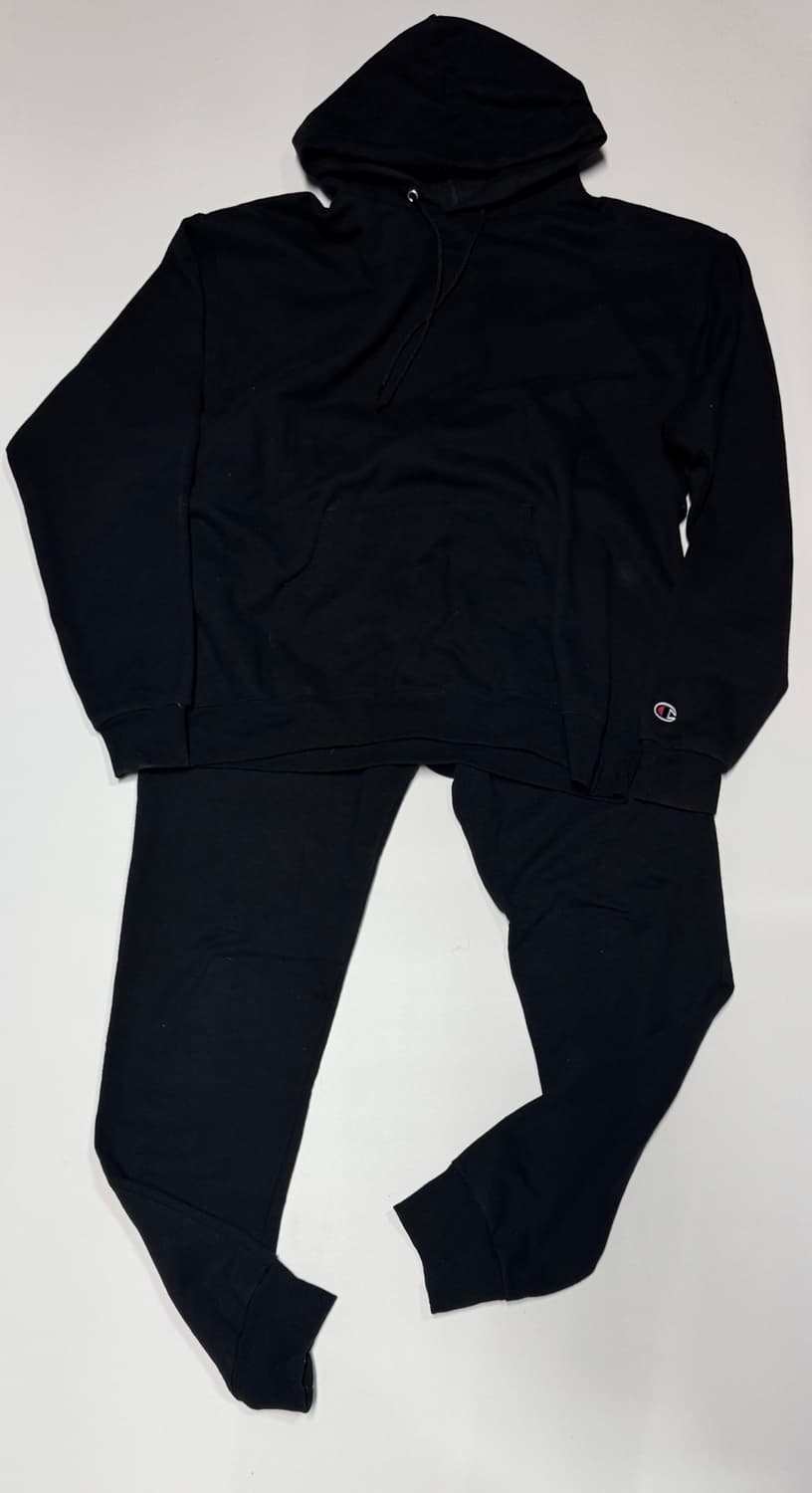 챔피온 블랙 후드티 기모 트레이닝 세트 L ~ XL 상품이미지1