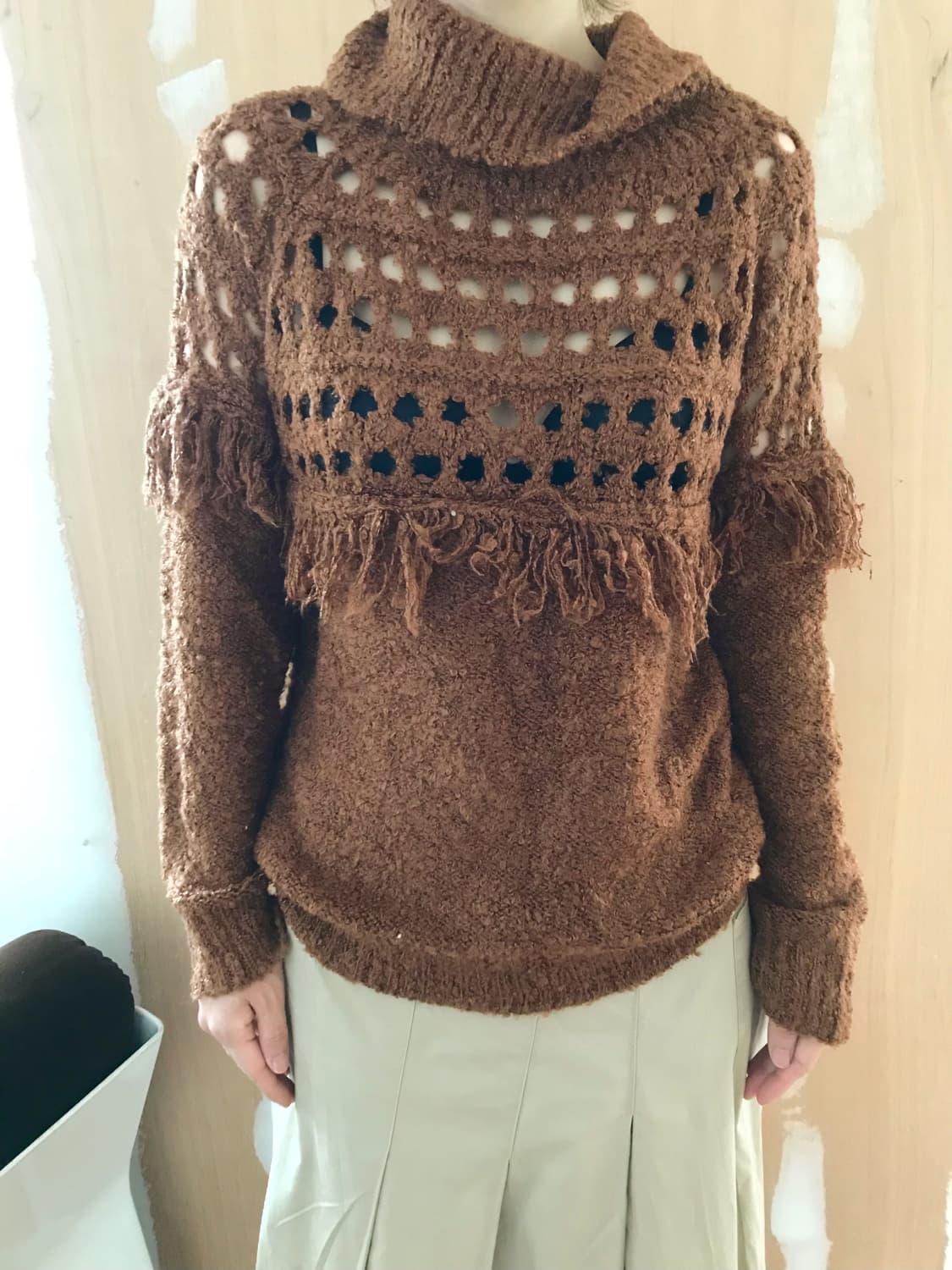 vintage brown tassel knit 상품이미지6