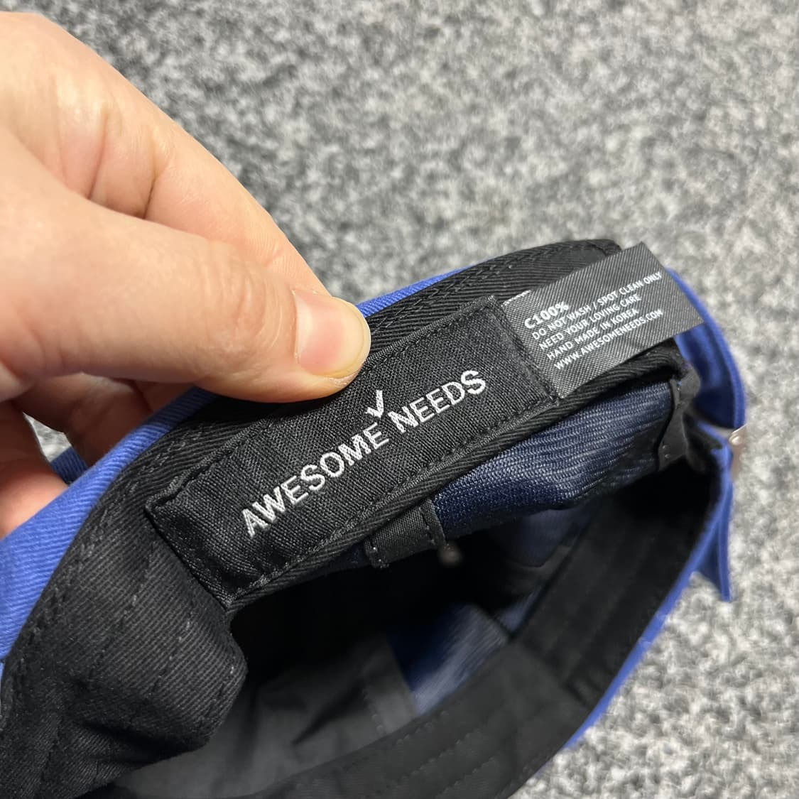 AWESOME NEEDS 어썸니즈 파란색 볼캡 상품이미지4