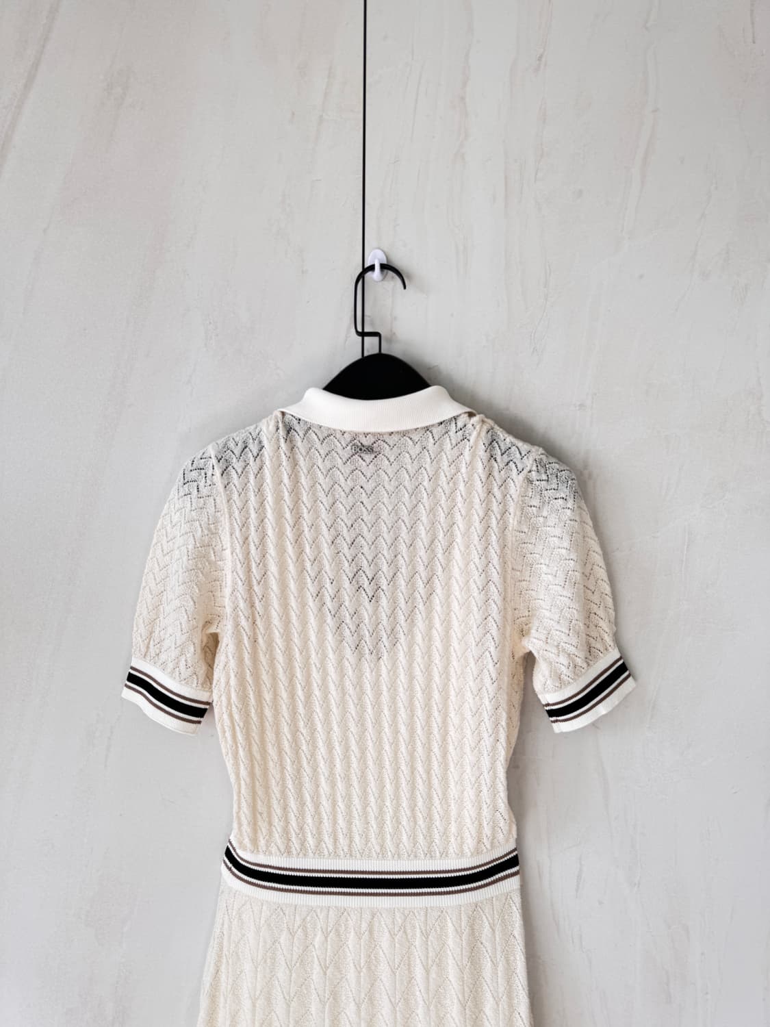 텍있는 새상품 HUGO BOSS 니트 원피스 XS 크림색(44,55사이즈 상품이미지7