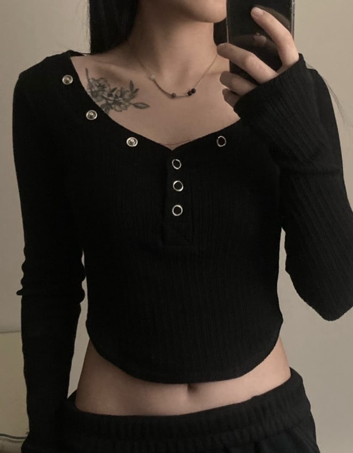 플리즈노팔로우 버니탑 블랙 새상품  상품이미지1