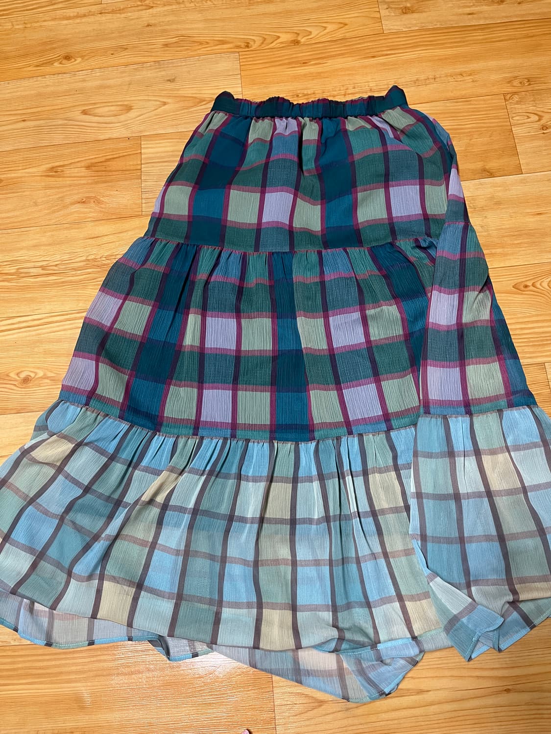 빈티지 체크 스커트 상품이미지1