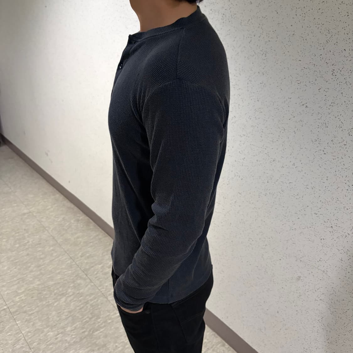 Suade henley neck sleeve 상품이미지2