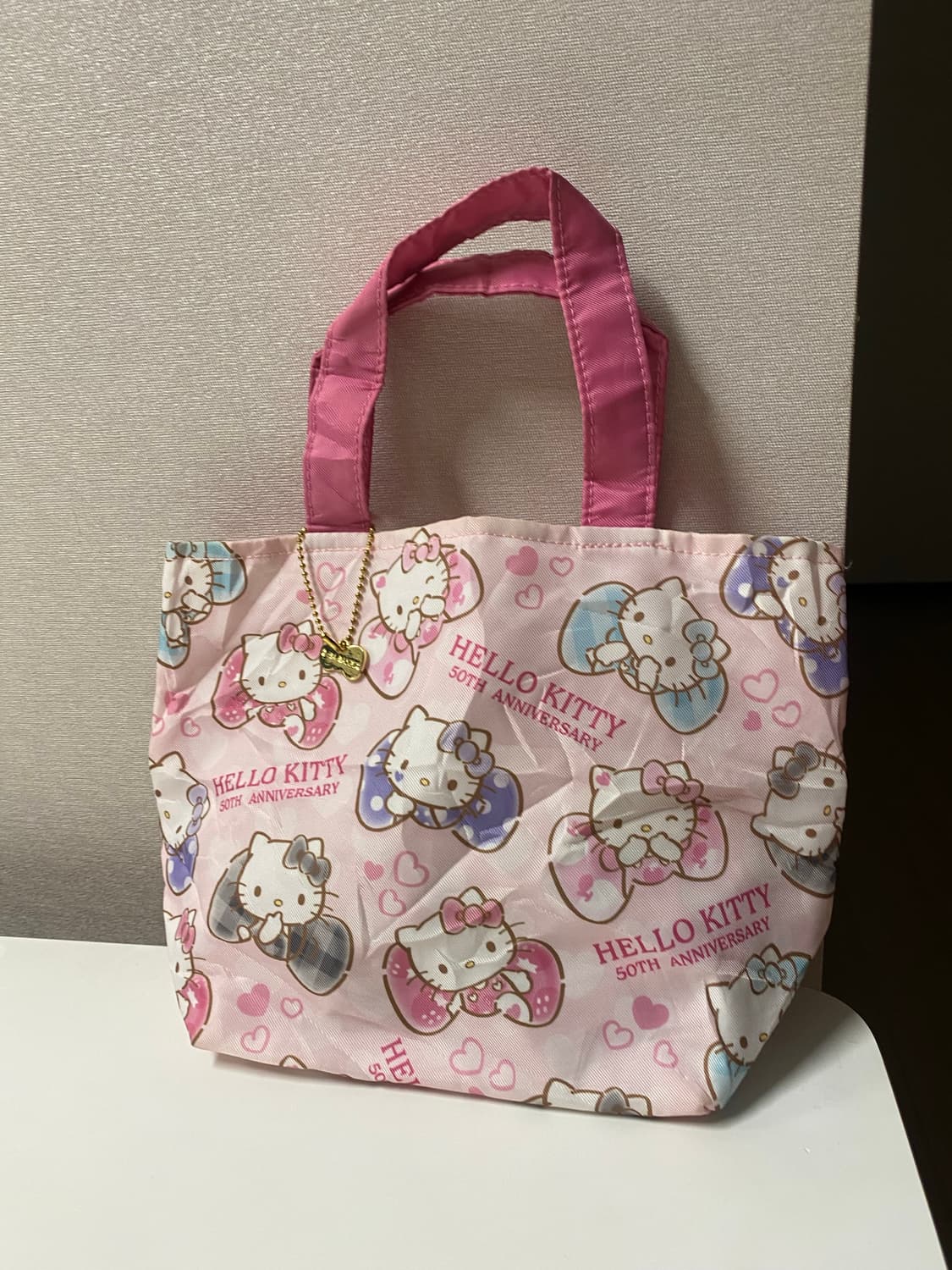 헬로키티 50주년 핑크 토트백 상품이미지4