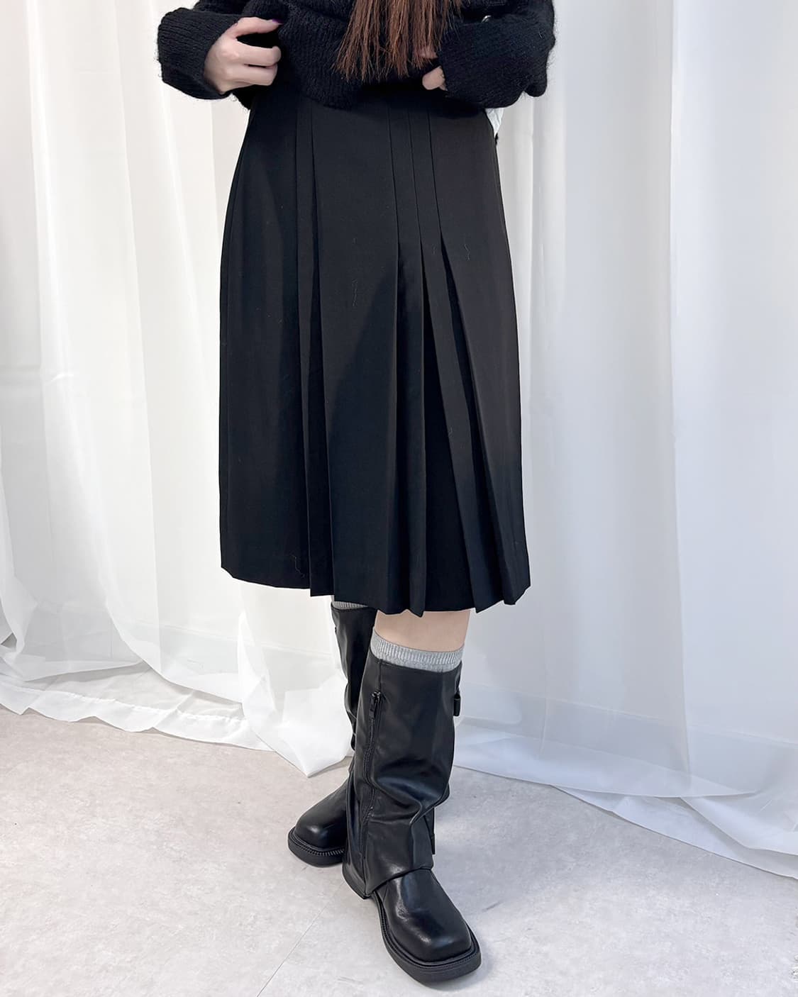 Christian Dior prêt-à-porter 플리츠 미디 스커트 상품이미지1