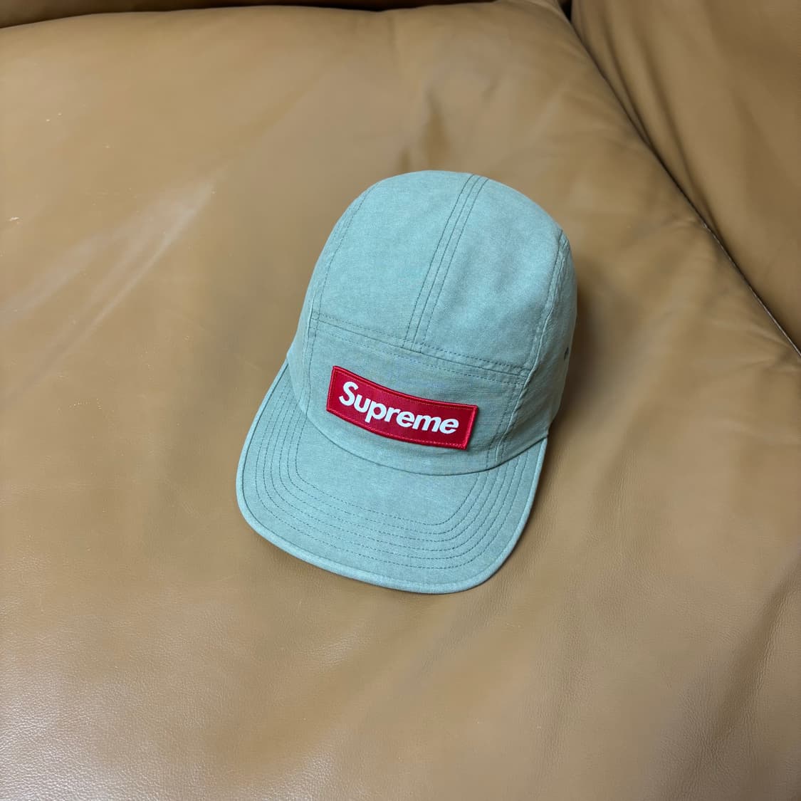Supreme 20ss 밀리터리 워시드 카키 캠프캡 모자 (Khaki) 상품이미지1