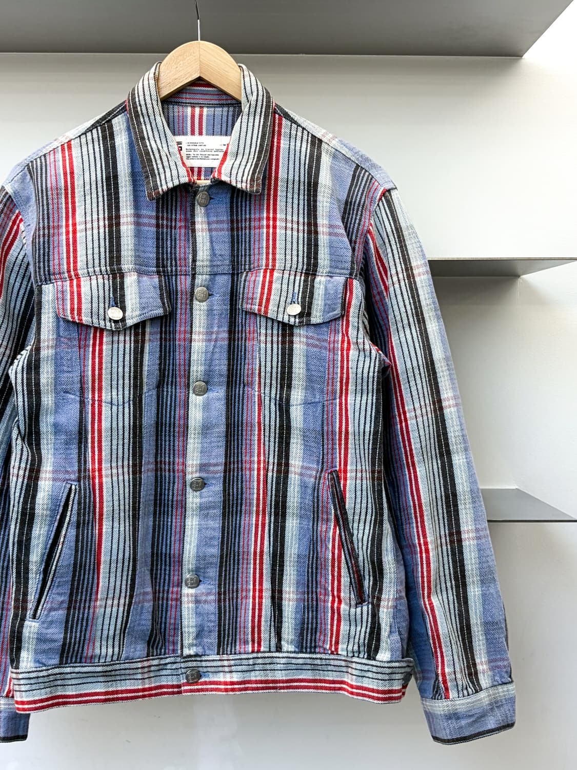 빅빌 투포켓 체크드 트러커 자켓 상품이미지2