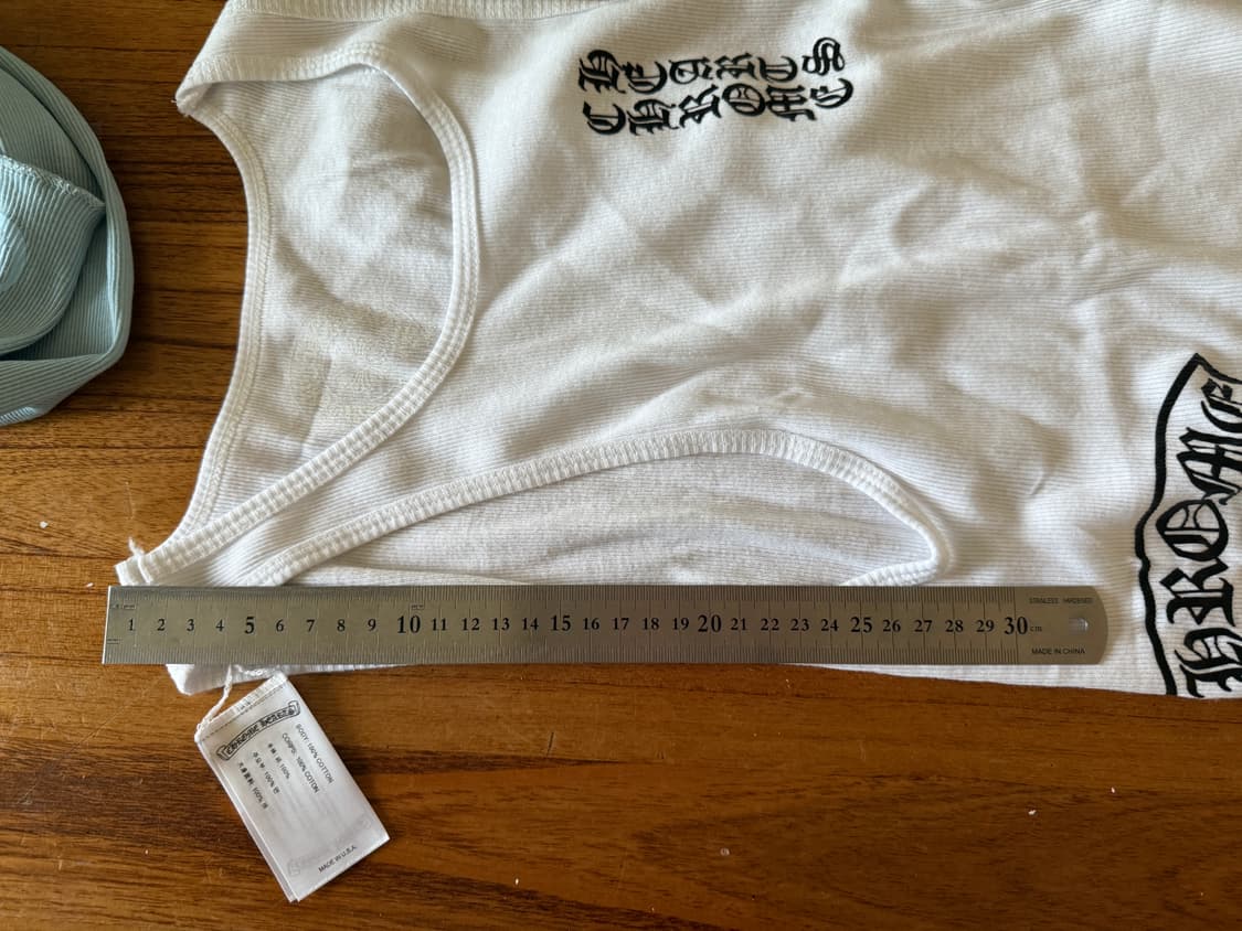 크롬하츠 white t bar script탱크탑 chrome hearts 상품이미지10