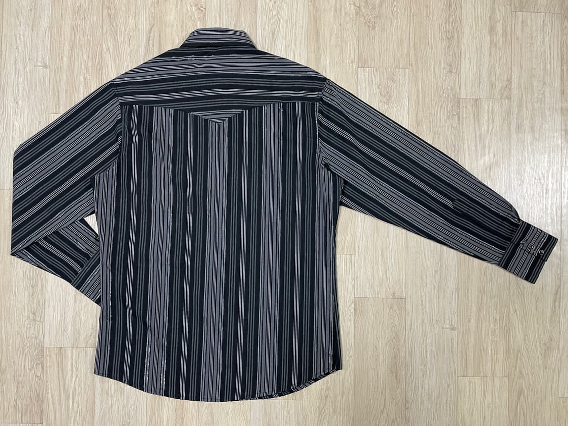 100) 90's 랭글러 블랙 스트라이프 웨스턴셔츠(데드스탁)RRL&폴로 상품이미지2