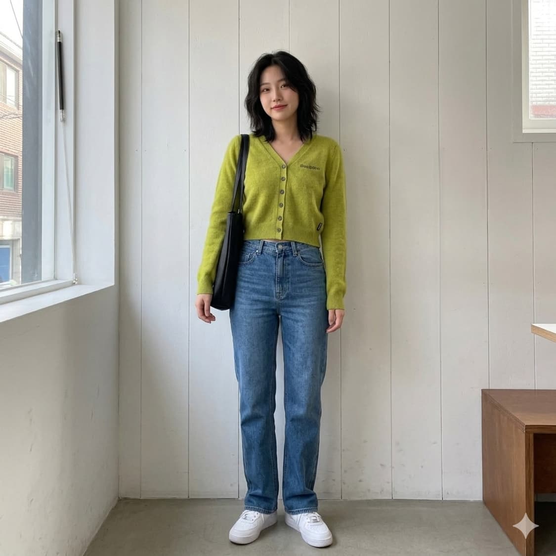 스컬프터(SCULPTOR) 앙고라 혼방 브이넥 크롭 가디건 상품이미지1