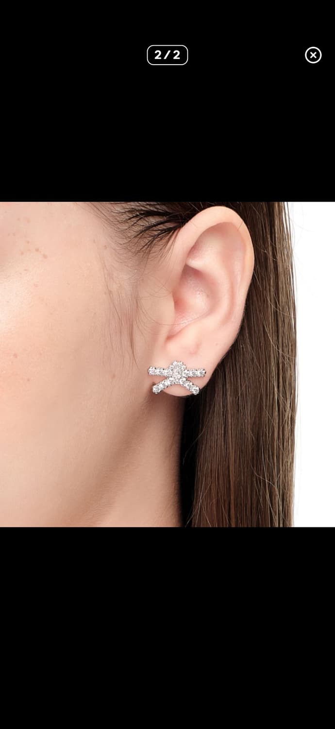 슈슈통x위민 귀걸이 리본큐빅 새상품 상품이미지2