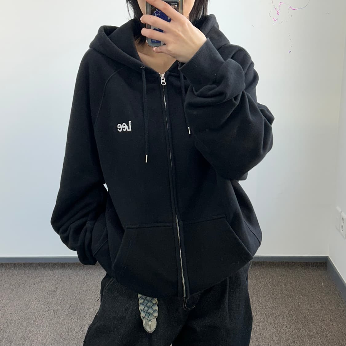 Lee 리 블랙 후드집업  상품이미지1