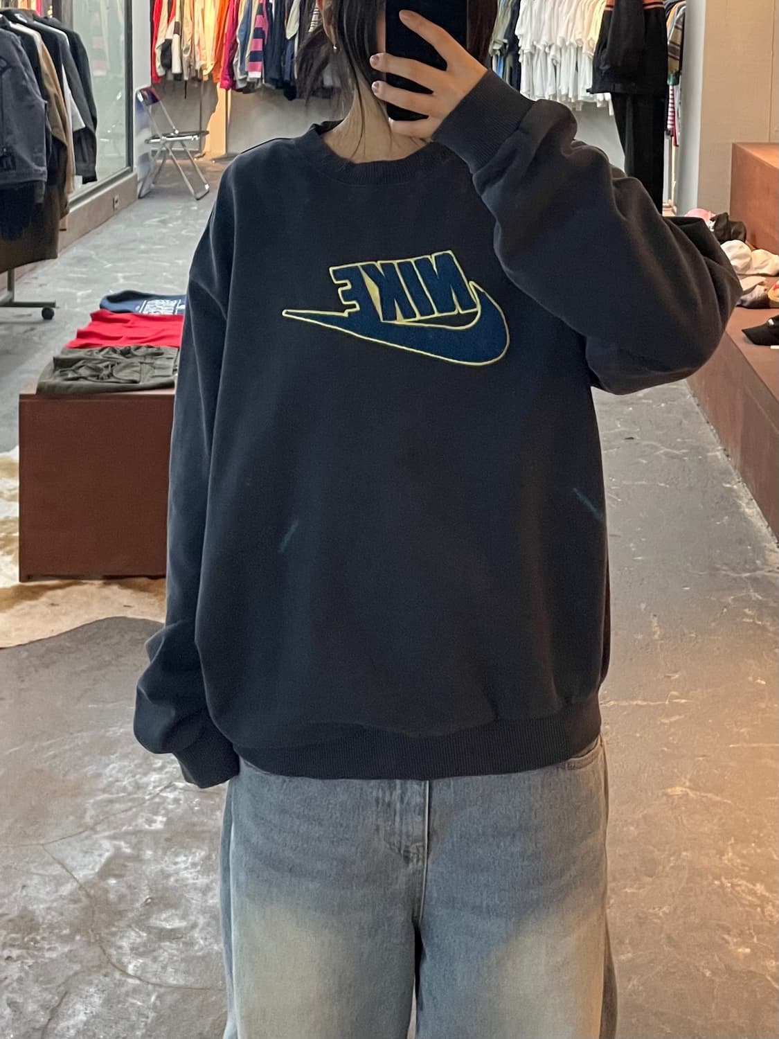 나이키 빈티지 크루넥 로고 맨투맨 H2369 상품이미지1