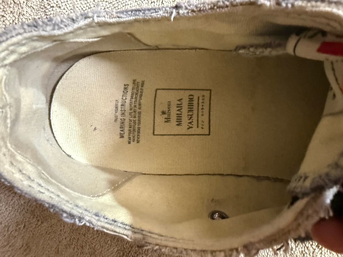 메종 미하라 야스히로 피터슨 OG 솔 오버다이드 로우탑 스니커즈 블랙 상품이미지4