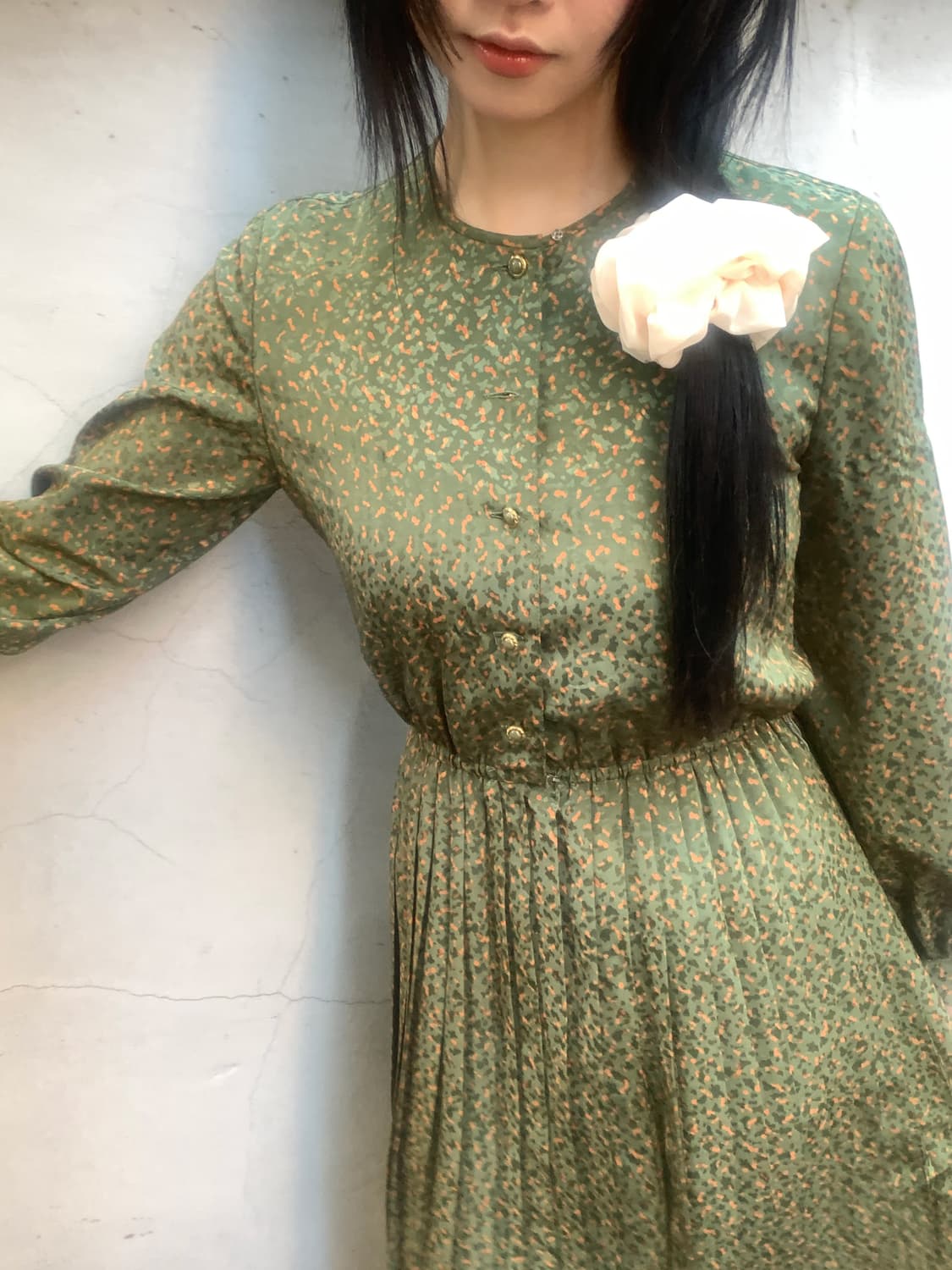 China Collar Gold Button Dress 상품이미지7