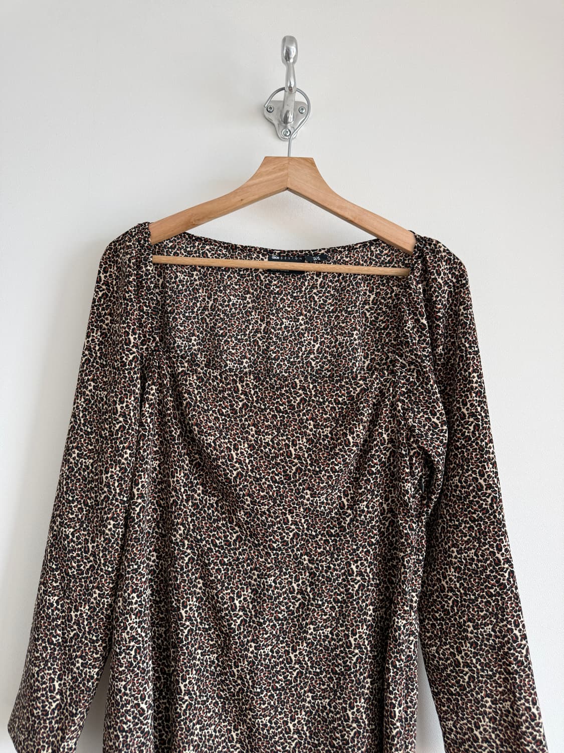 아소스(asos) 레오파드 스퀘어넥 원피스 상품이미지2