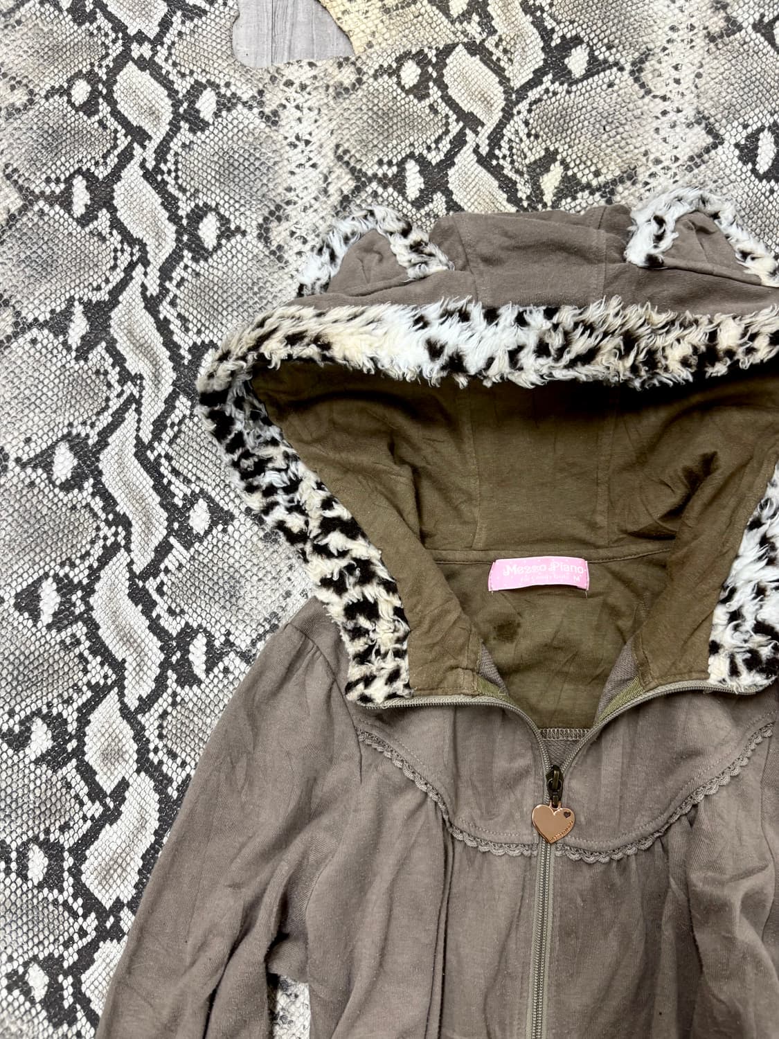“Vintage” Y2K Kitsch Mood Cat Leopard Ho 상품이미지3