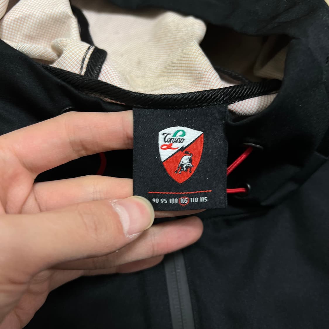 토니노 람보르기니 로고 와펜 바람막이 후드자켓[블랙] XL/105 상품이미지6