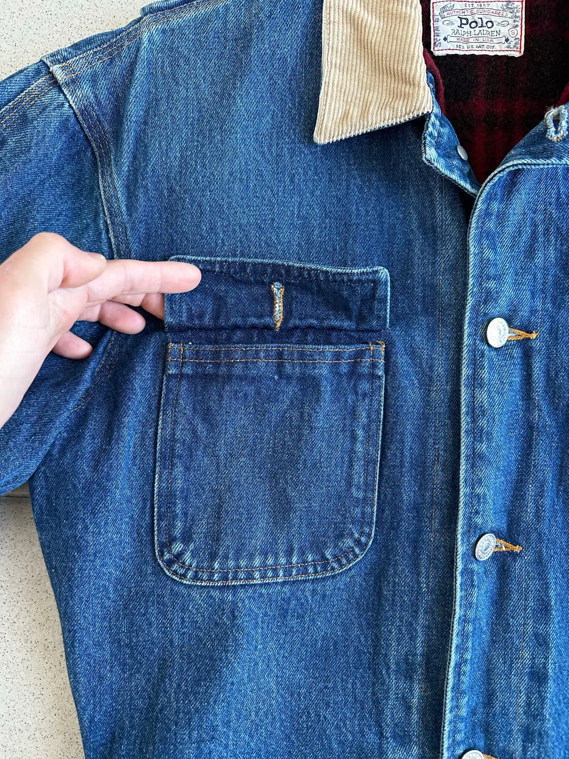 80s 빈티지 폴로 덩가리 자켓 S 상품이미지5