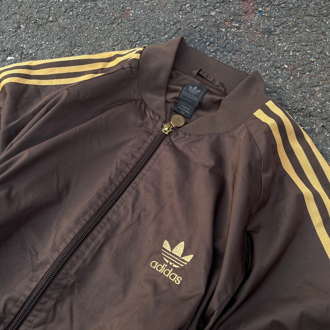 00s 아디다스 대대장 두쫀쿠 브라운 바람막이 올드스쿨 트랙자켓 L 상품이미지5
