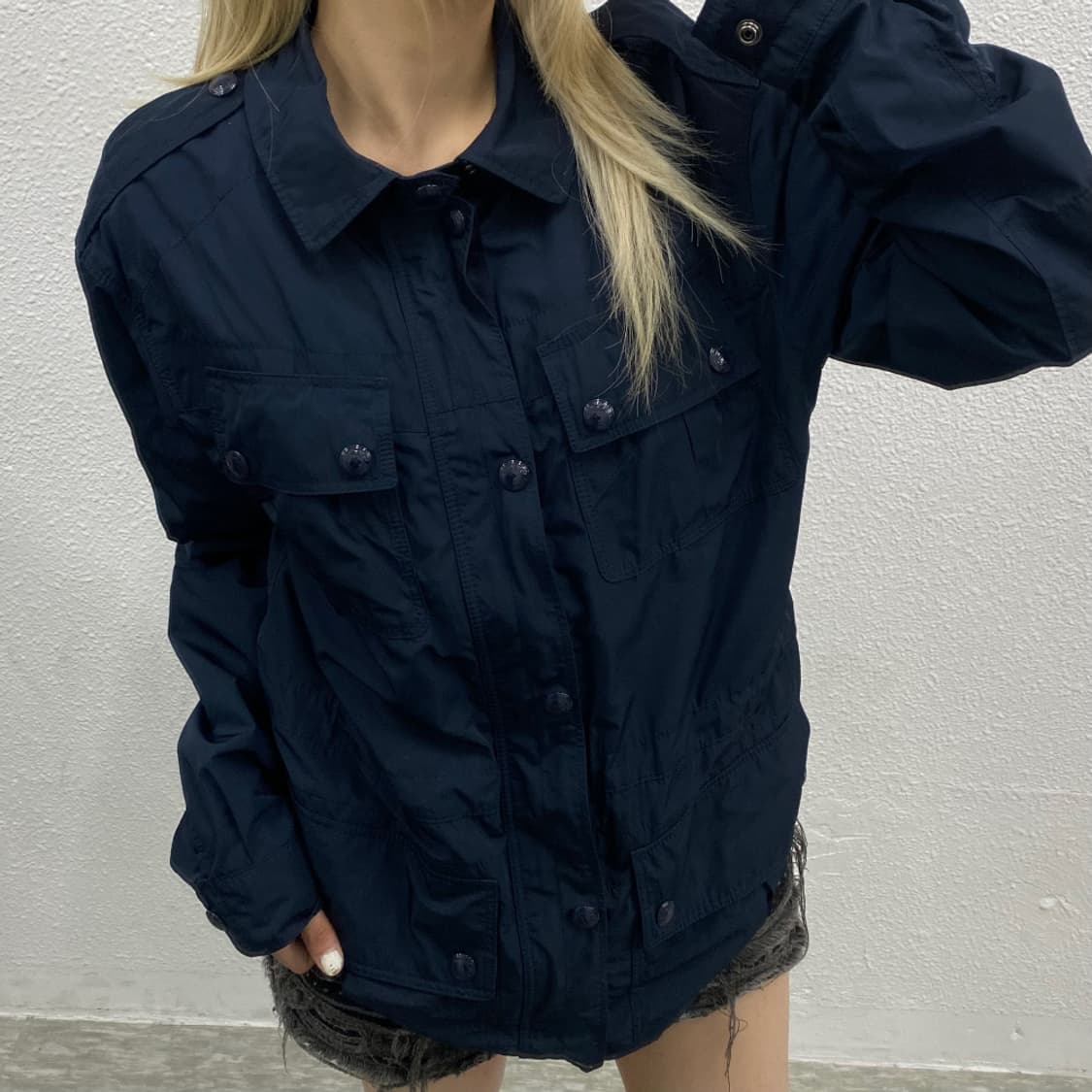 폴로 신형 체크배색 유틸리티 네이비 점퍼 자켓 S 상품이미지1