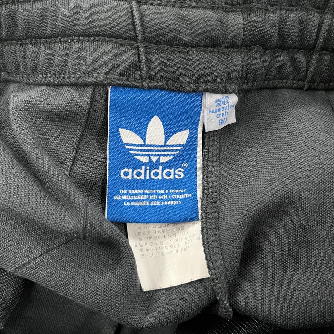 [정품/90] 아디다스 삼선 트랙 바지 블랙 옐로우 b17 상품이미지4