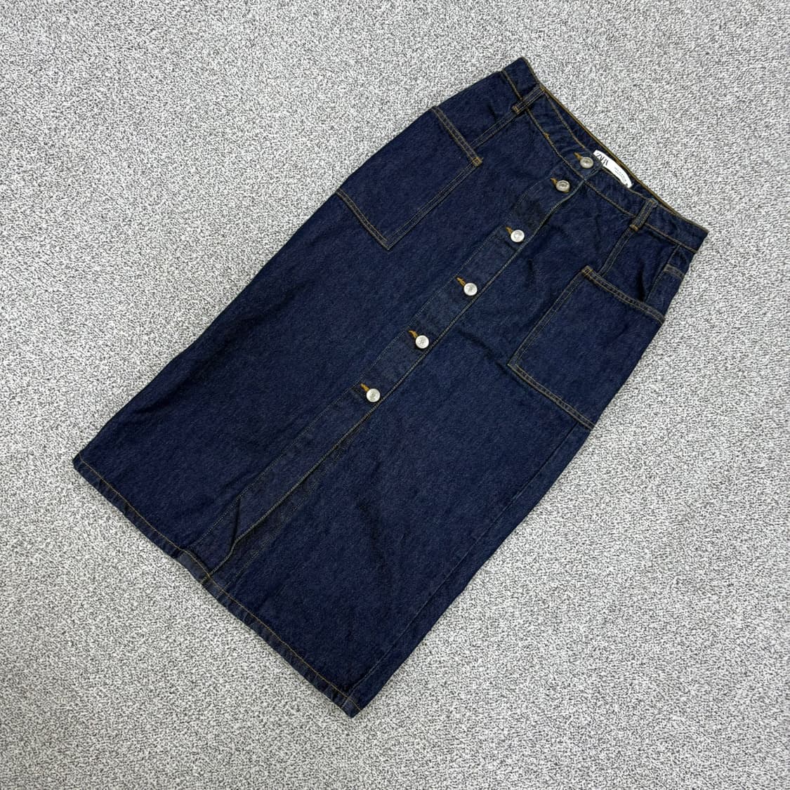 S 자라 데님 진청 버튼 스커트 0518J 상품이미지1