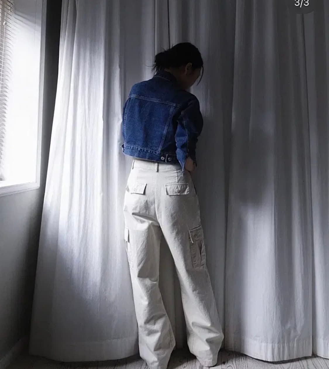르노우 에프터먼데이 크롭 청자켓 데님자켓 상품이미지3