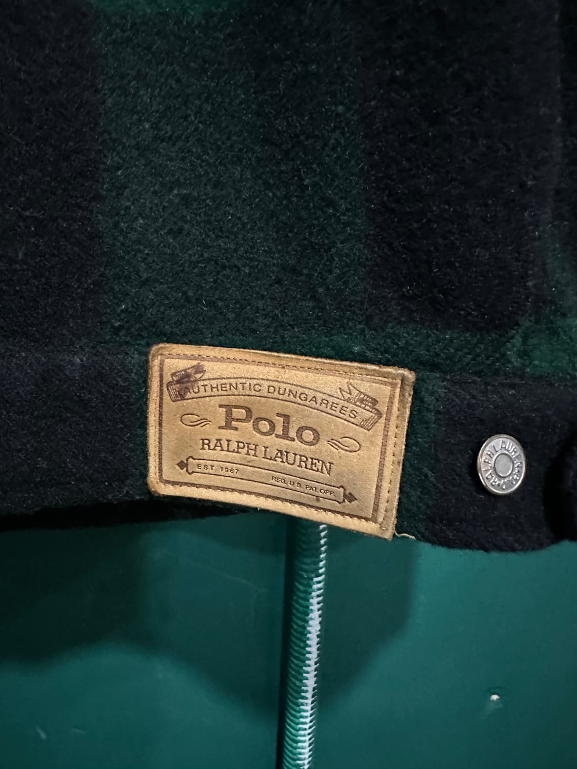 90s 폴로 덩가리 그린체크 코듀로이카라100-105 상품이미지8