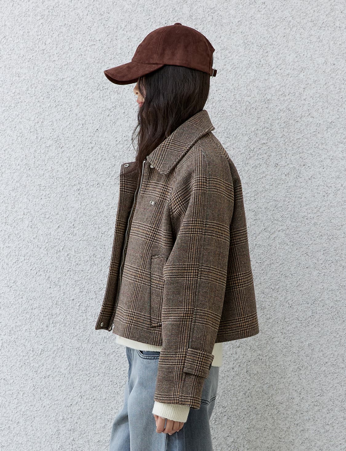 오아이오아이 OIC 체크 숏 울 자켓 상품이미지2