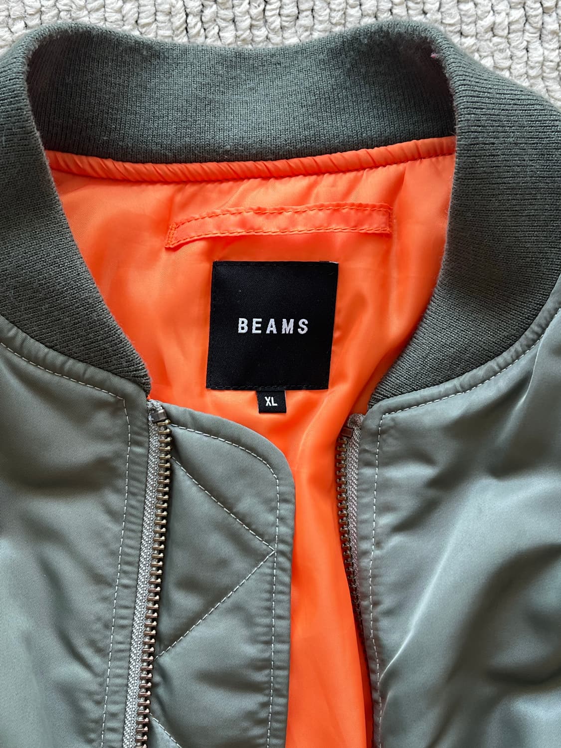 빔즈 MA-1 항공점퍼 카키색상 XL 상품이미지3