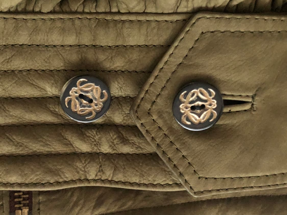 로에베 빈티지 백자수 가죽자켓 상품이미지7