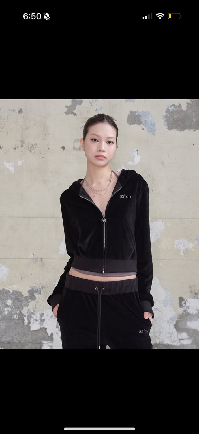 애즈온 COCO VELVET TRAINING ZIP-UP  상품이미지1