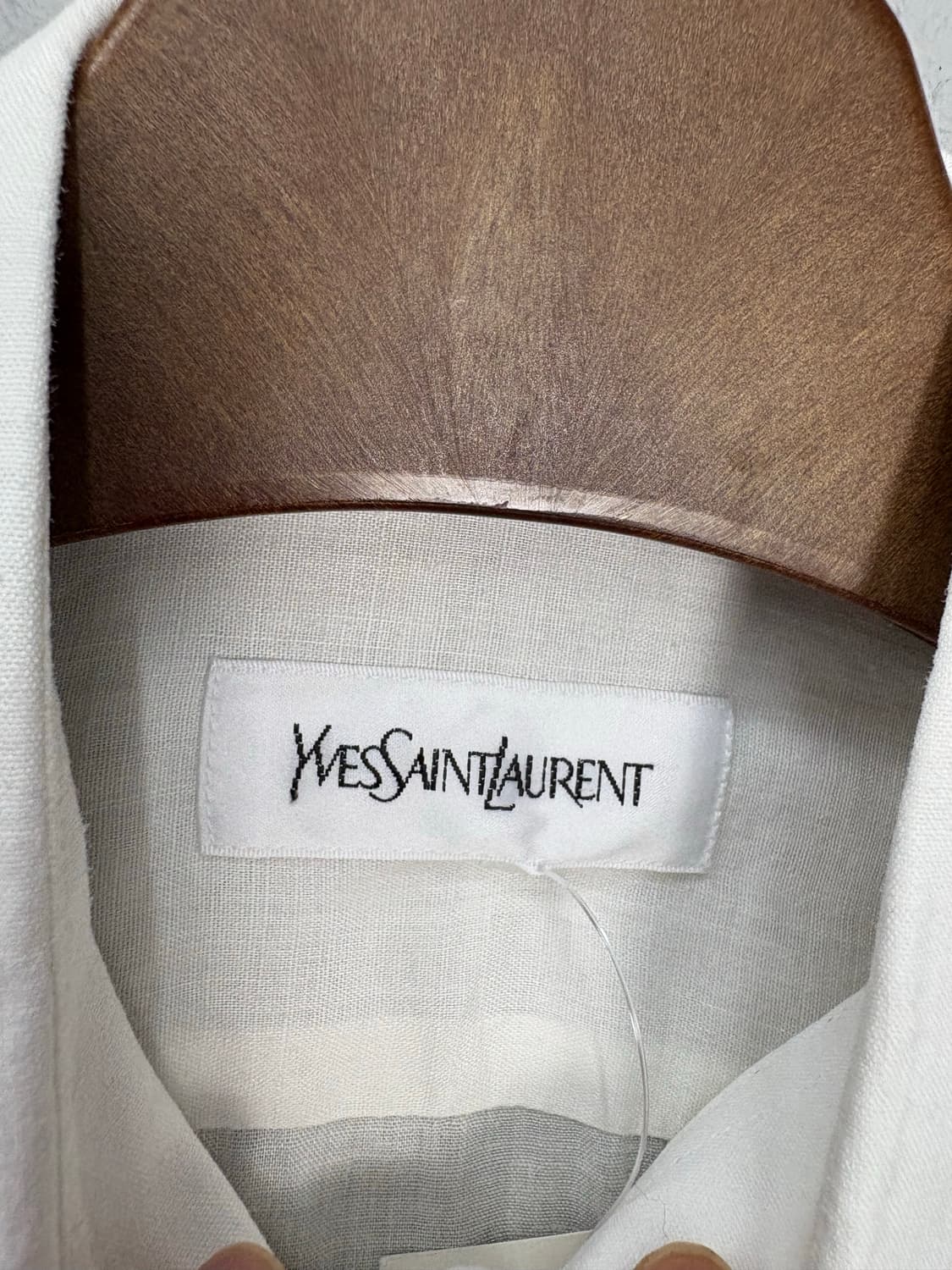 입생로랑 로고 화이트 린넨셔츠 A2804 상품이미지5